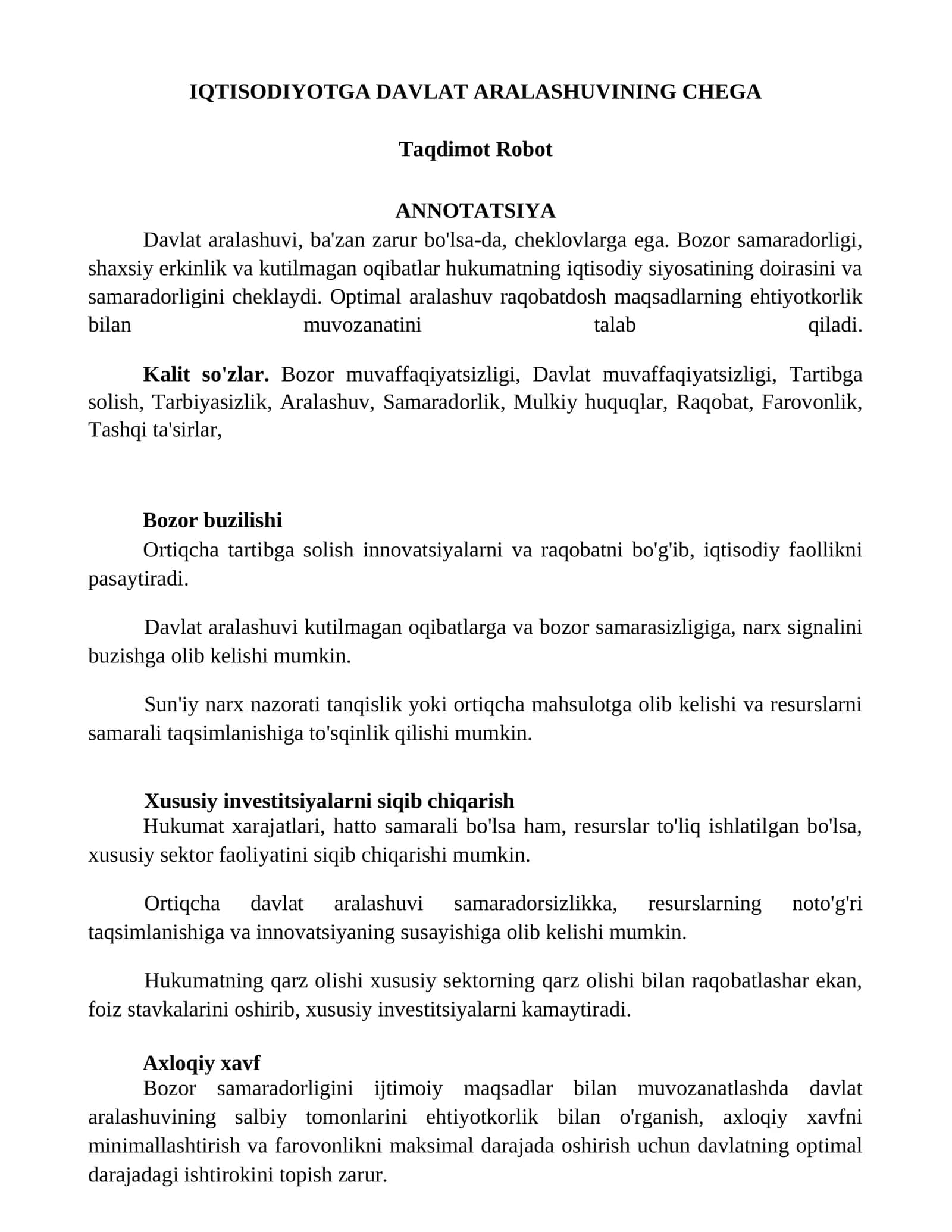 Davlat aralashuvi 1