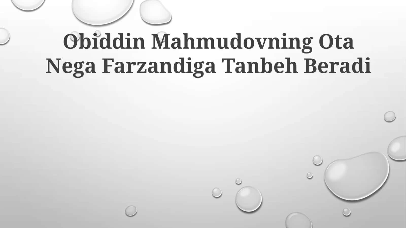Ota Nega Farzandiga Tanbeh Beradi 1