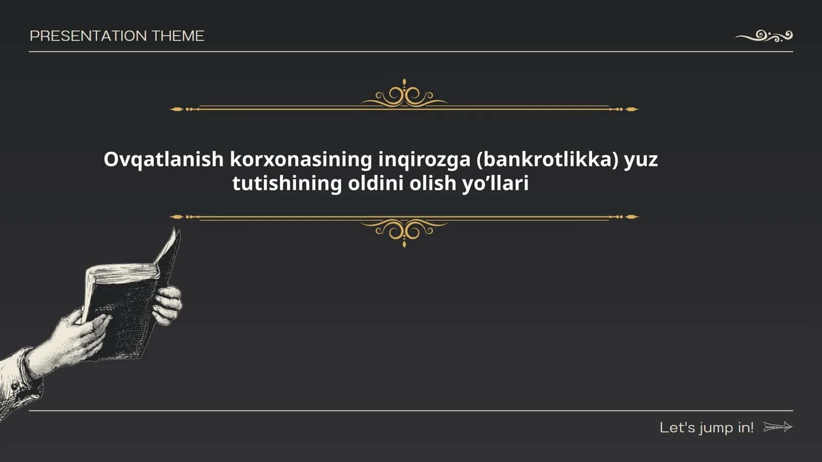 Ovqatlanishkorxonasininginqirozga(bankrotlikka)yuztutishiningoldiniolishyo’llari 1