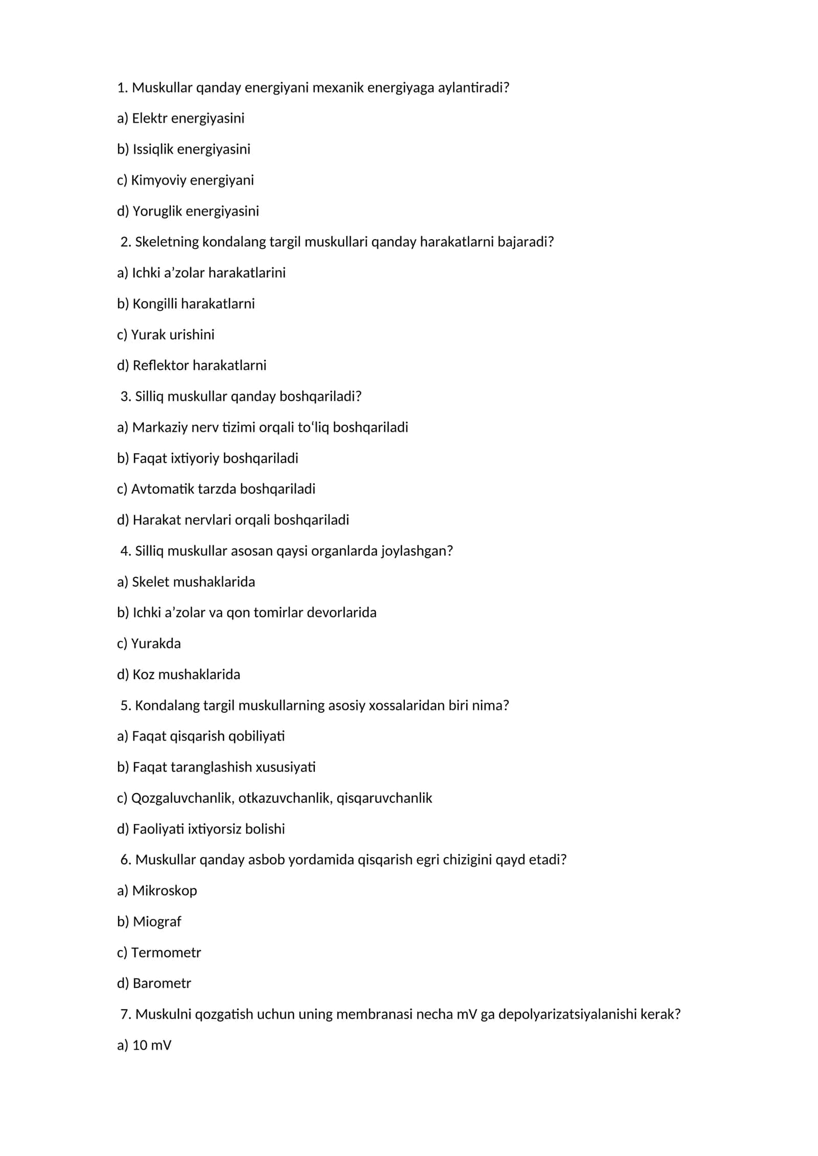 Silliq muskullar tizimini boshqarish 1
