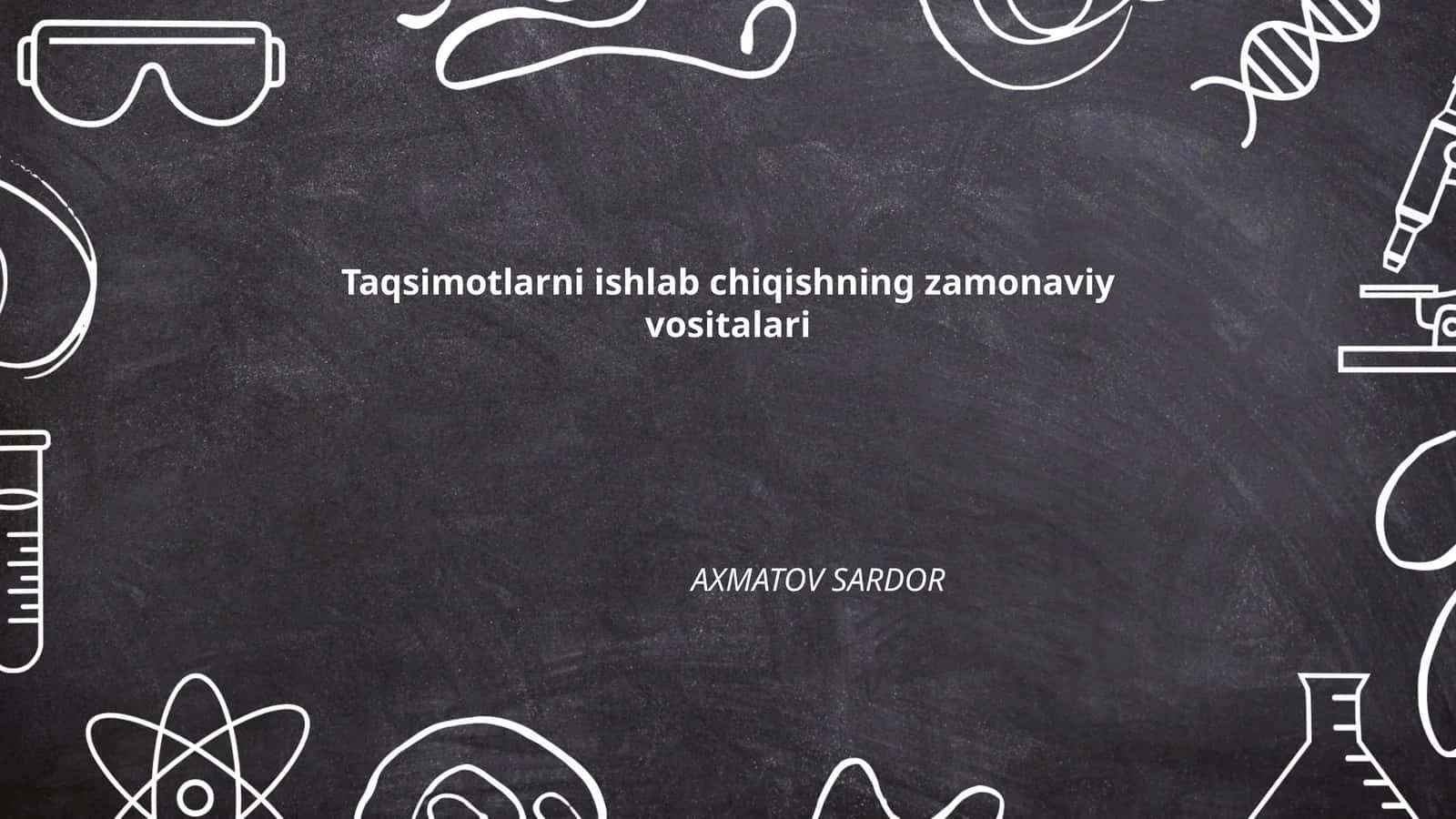 Algoritmik taqsimotlarning asoslari 1