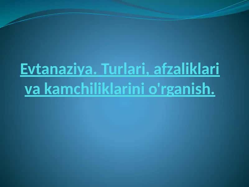 Evtanaziya 1