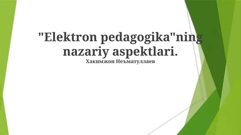 Elektron Pedagogika 1