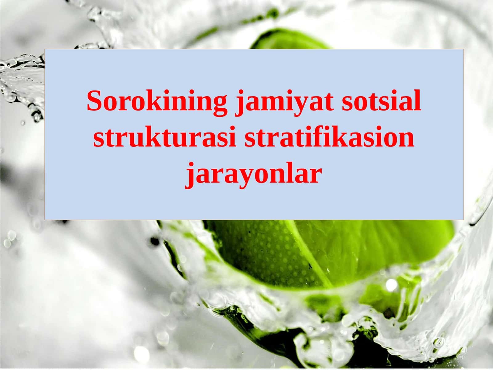 Sorokining jamiyat sotsial strukturasi stratifikasion jarayonlar 1