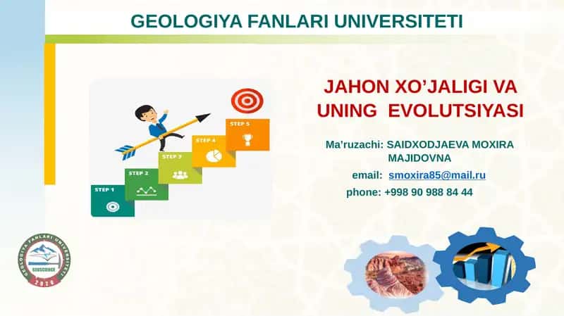 JAHON XO’JALIGI VA UNING EVOLUTSIYASI 1