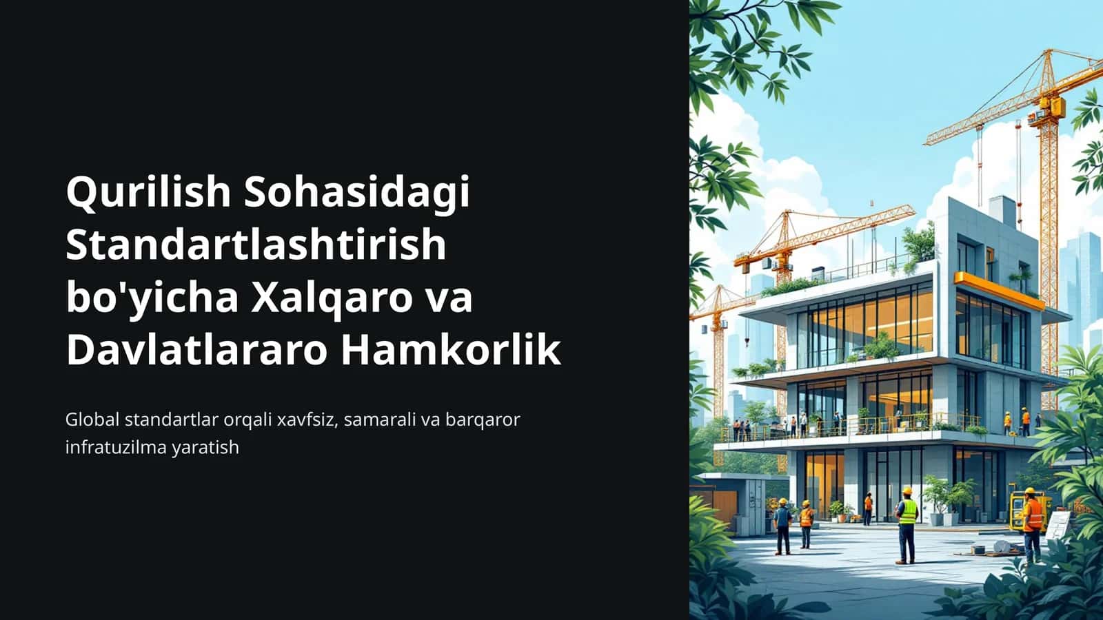 Qurilish Sohasidagi Standartlashtirish bo'yicha Xalqaro va Davlatlararo Hamkorlik 1