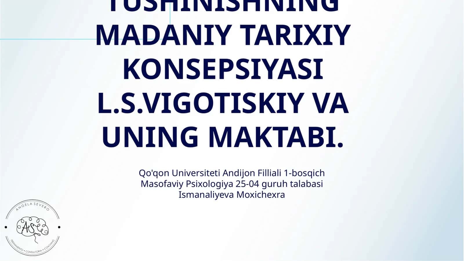 PSIXIK RIVOJLANISHNI TUSHINISHNING MADANIY TARIXIY KONSEPSIYASI L.S.VIGOTISKIY VA UNING MAKTABI 1