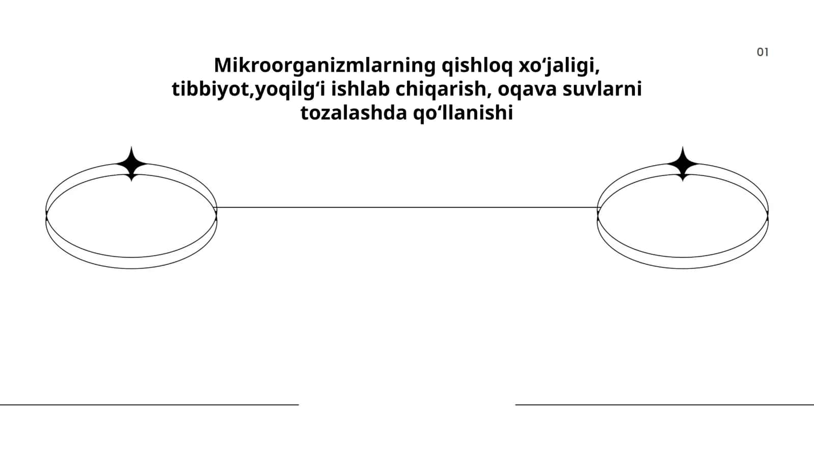 Mikroorganizmlarning qishloq xoʻjaligi, tibbiyot,yoqilgʻi ishlab chiqarish, oqava suvlarni tozalashda qoʻllanishi 1