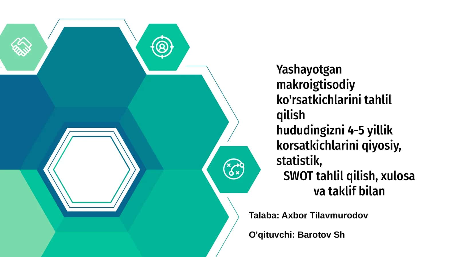 Yashayotgan makroiqtisodiy ko'rsatkichlarini tahlil qilish 1