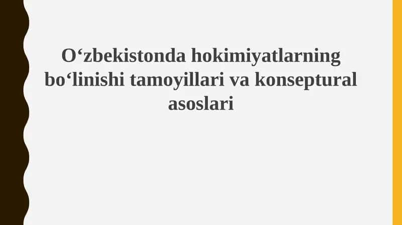Hokimiyatlar boʻlinishi tamoyillari 1