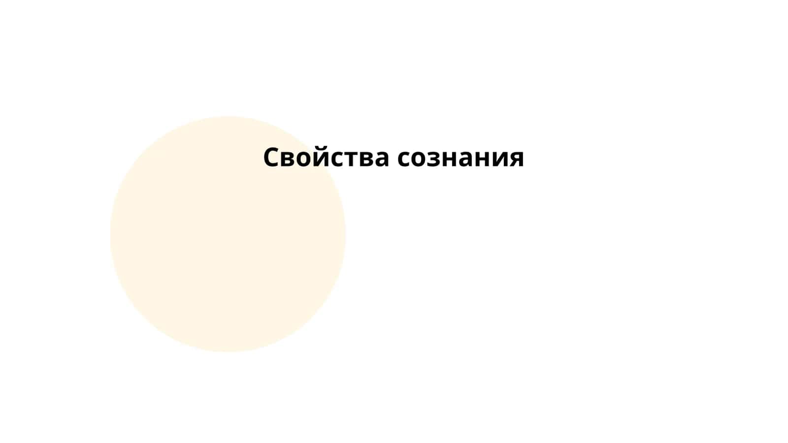 Свойства сознания 1