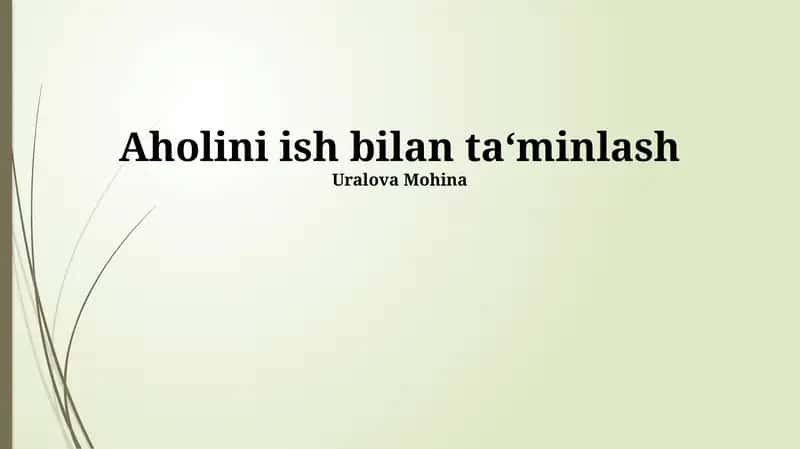 Bandlik va uning tuzilishi 1