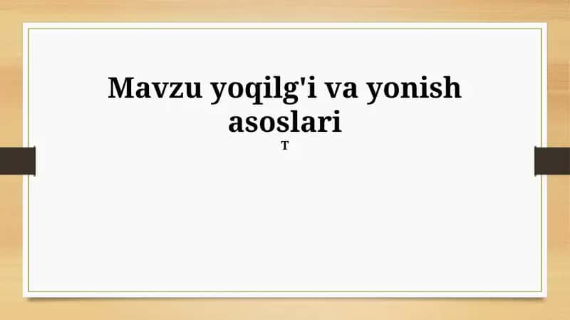 Yoqilg'i va yonish asoslari 1