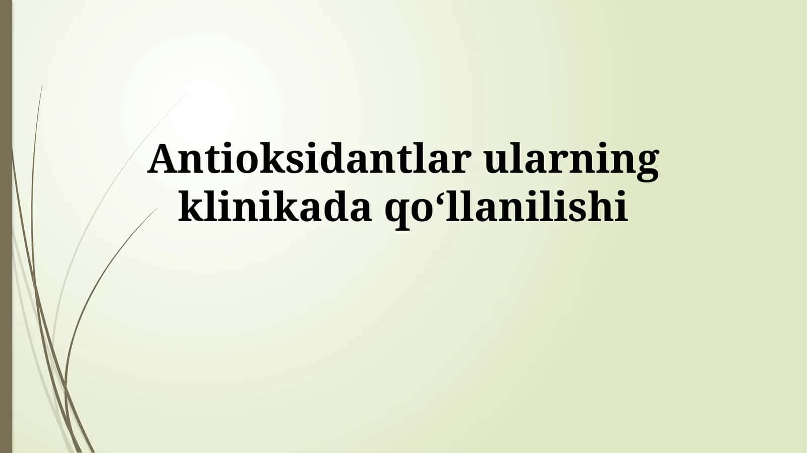 Antioksidantlar 1