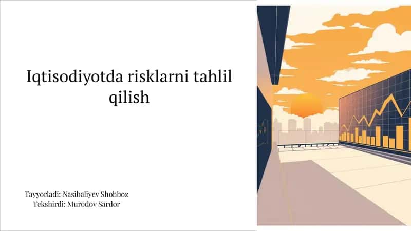 Risklarni tahlil qilish 1