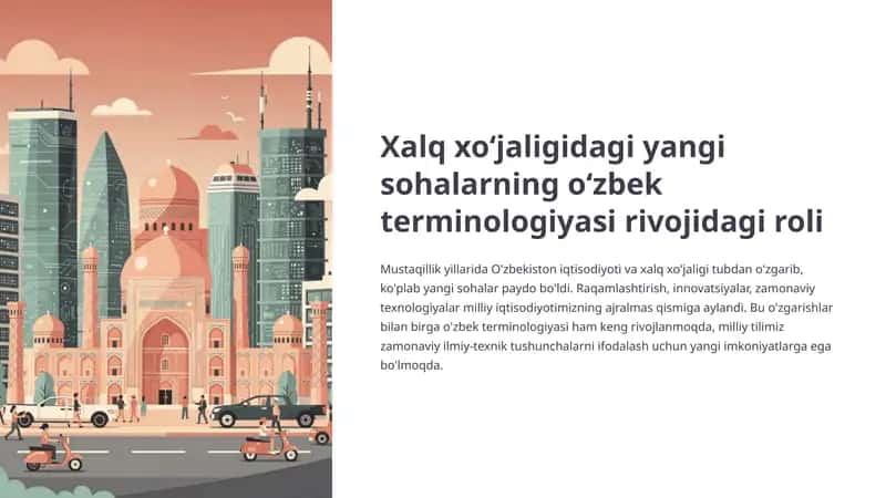 Xalq xo‘jaligidagi yangi sohalarning o‘zbek terminologiyasi rivojidagi roli 1