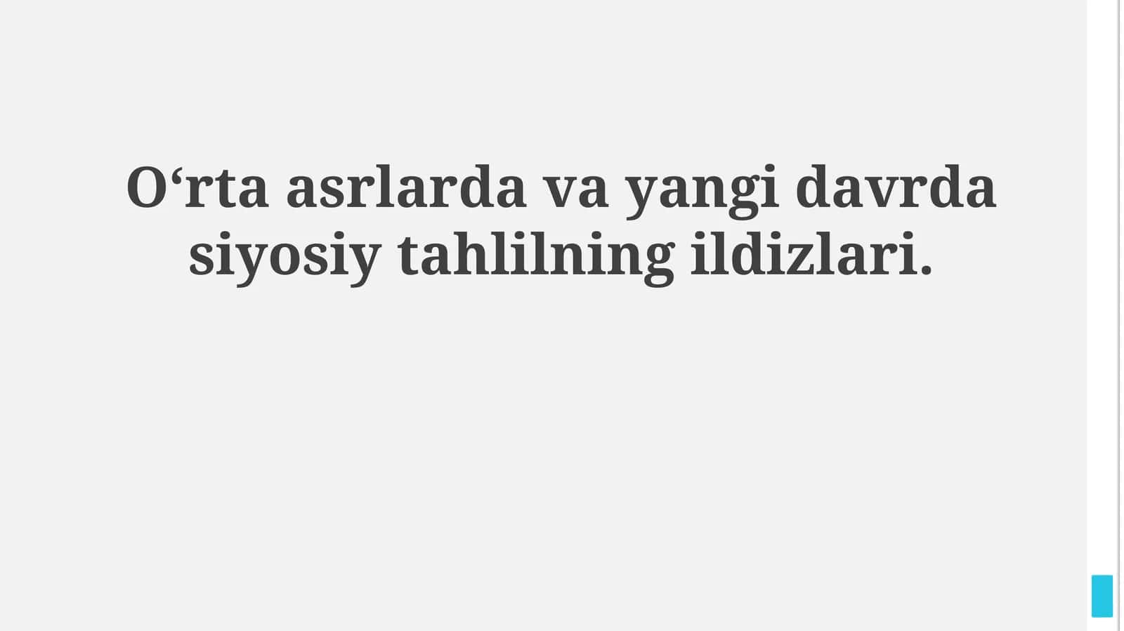 O‘rta asrlarda va yangi davrda siyosiy tahlilning ildizlari 1