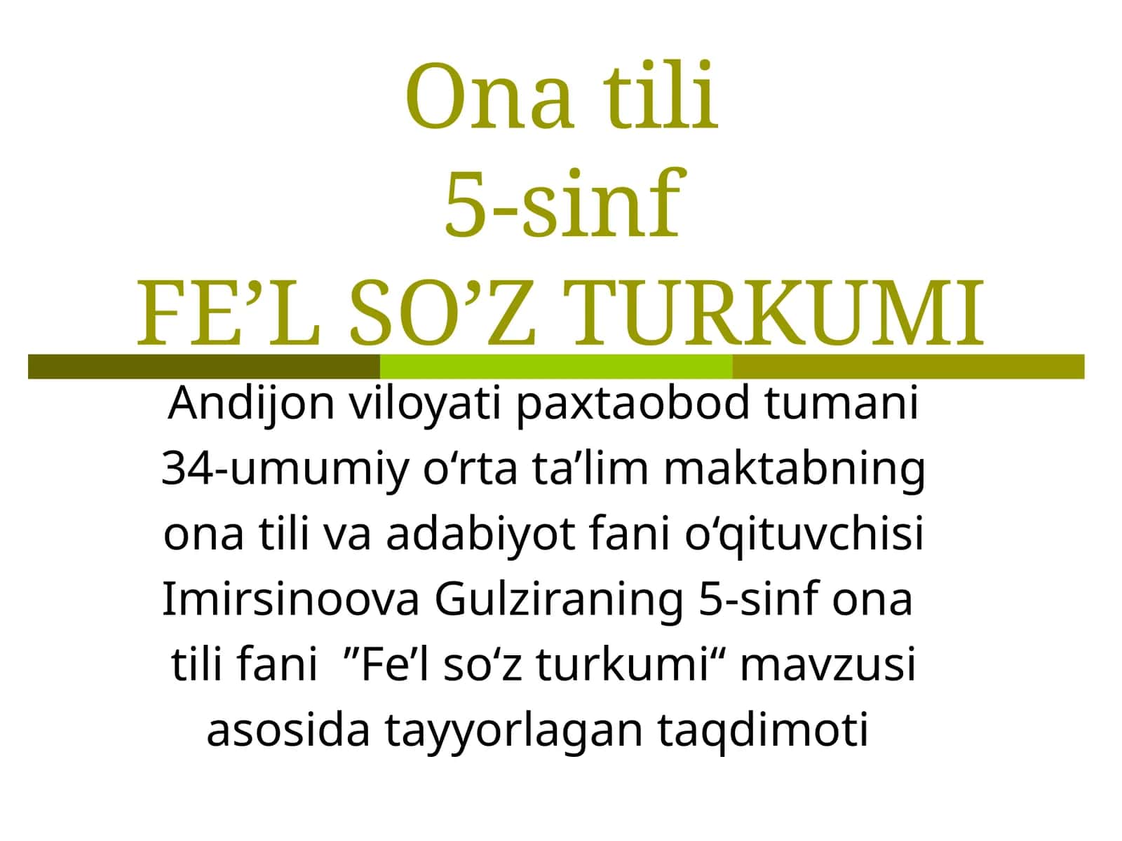 FE’L SO’Z TURKUMI 1