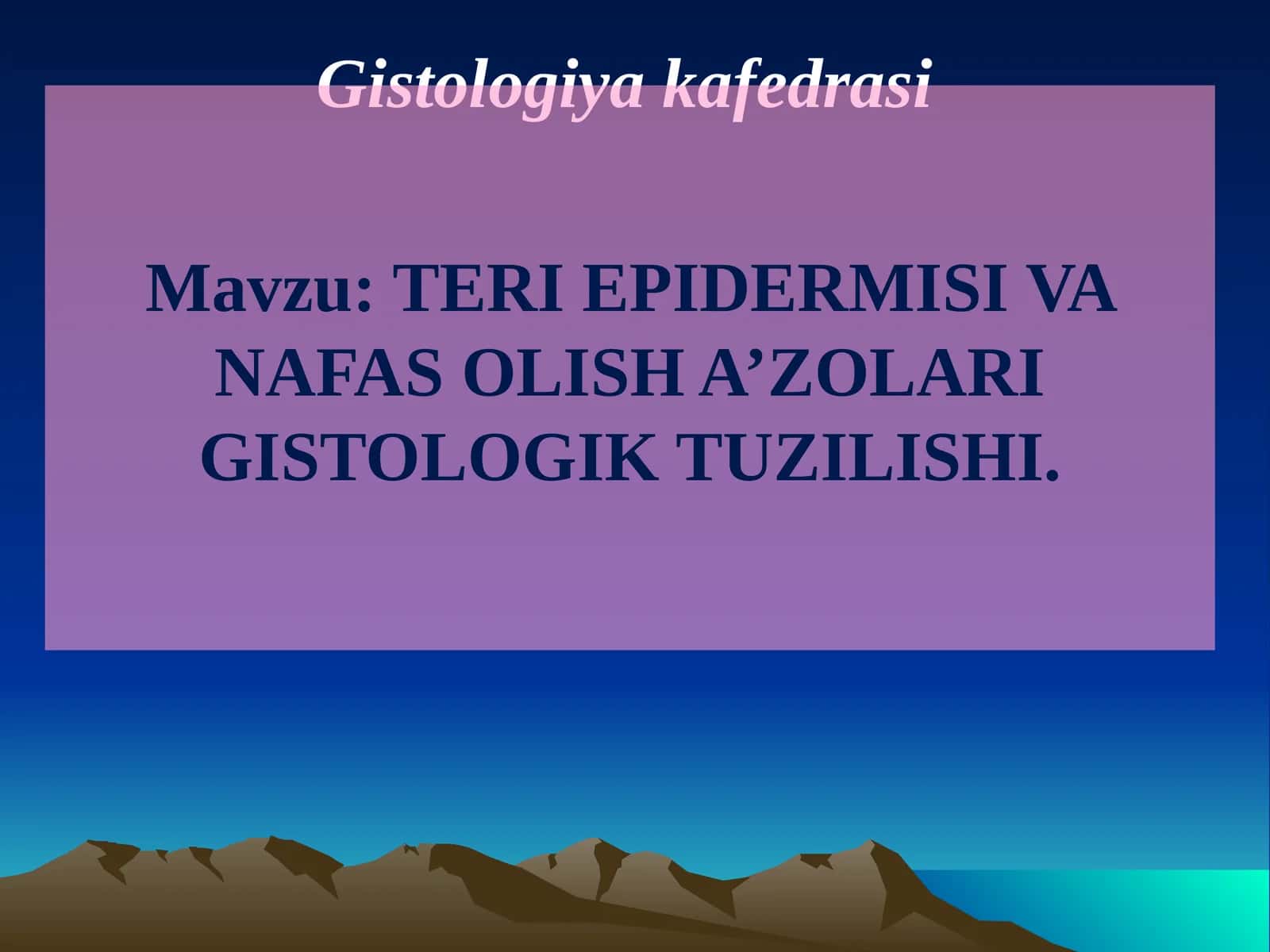 Gistologiya kafedrasi 1