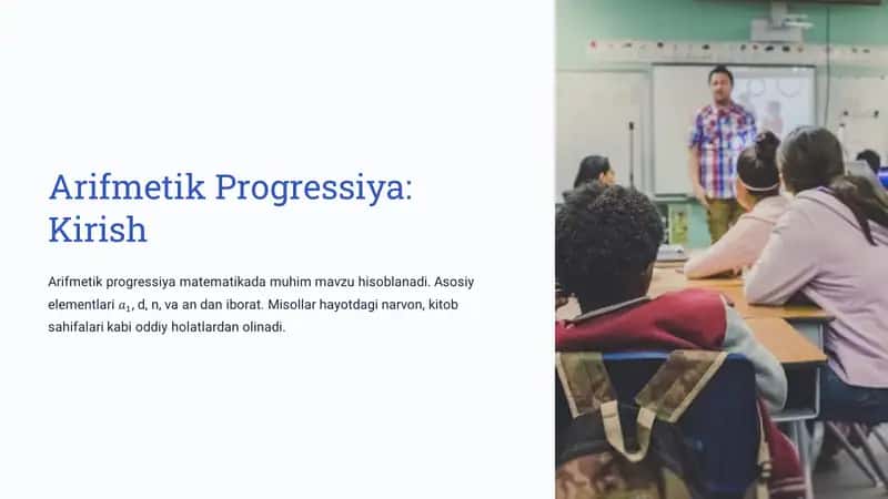 Arifmetik Progressiya: Kirish 1