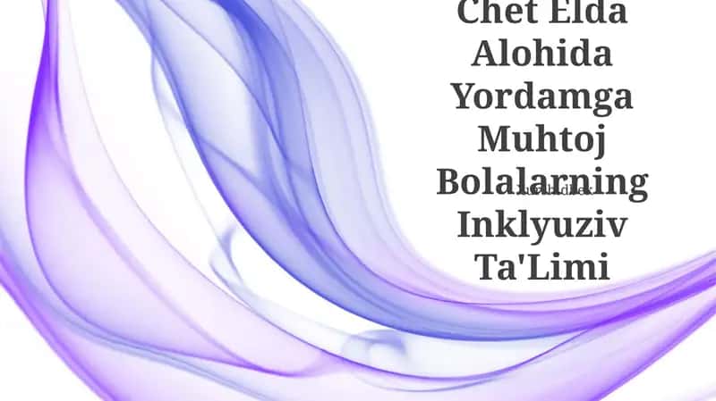 Chet Elda Alohida Yordamga Muhtoj Bolalarning Inklyuziv Ta'Limi 1