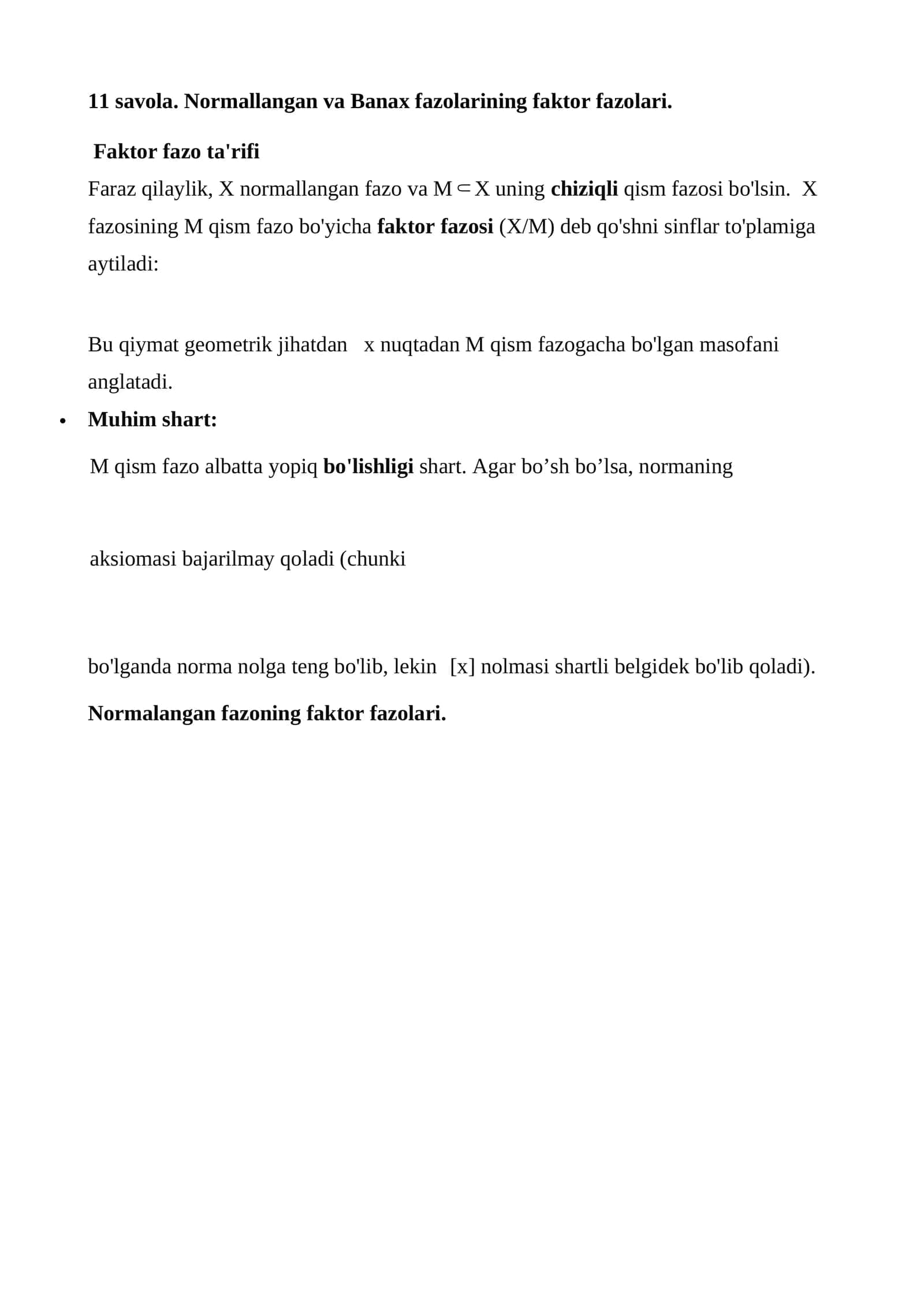 Normalangan fazolarining faktor fazolari 1