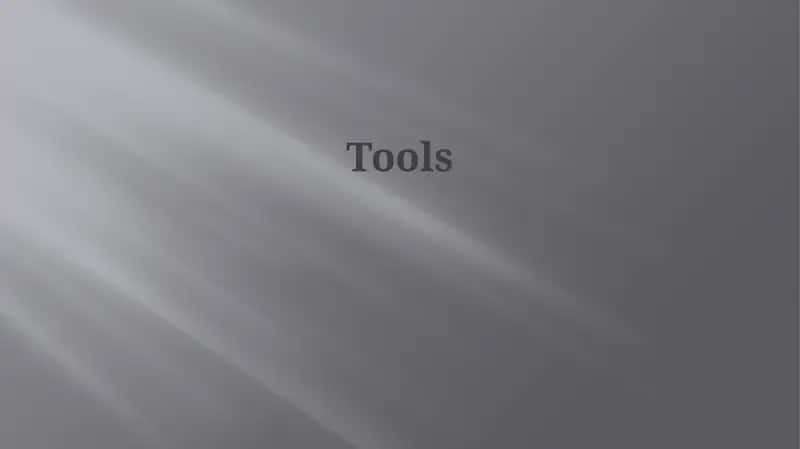 Tools 1