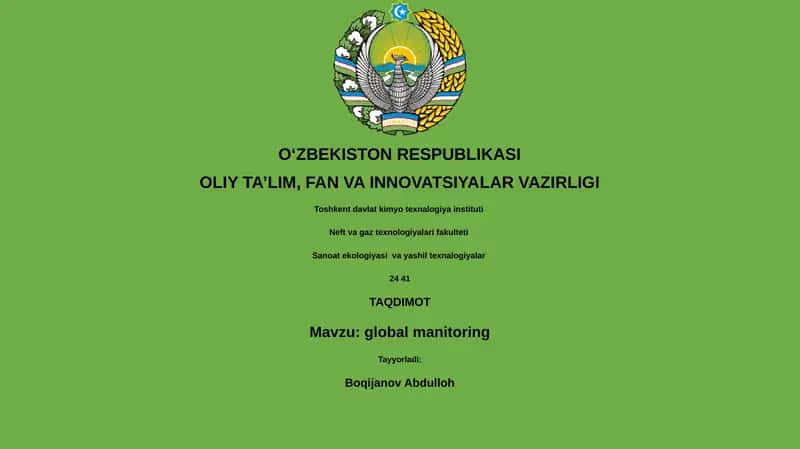 global manitoring 1