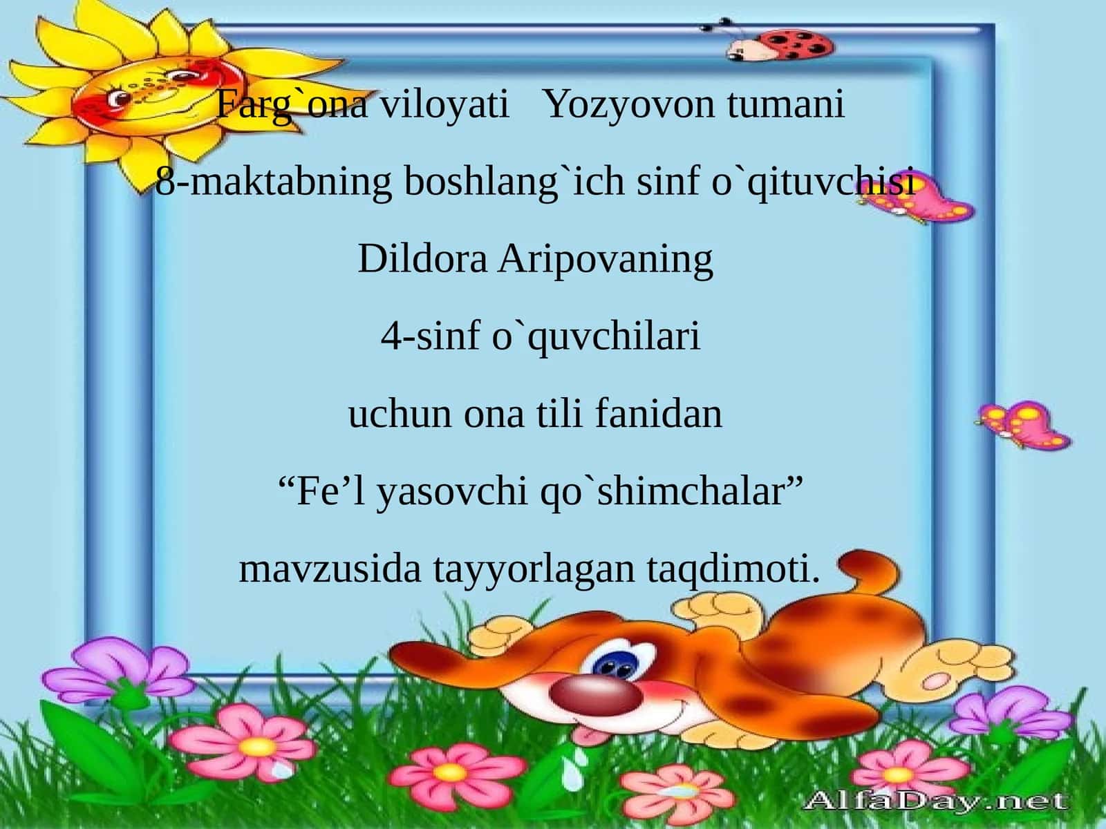 Fe’lyasovchi qo`shimchalar 1