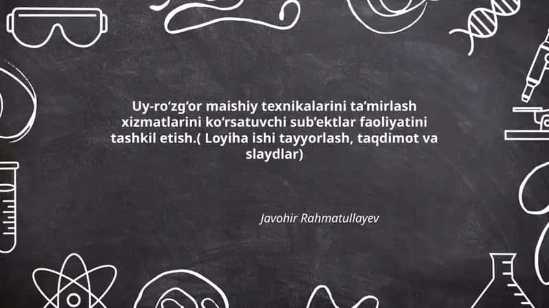 Maishiy texnikalarini ta’mirlash xizmatlari 1