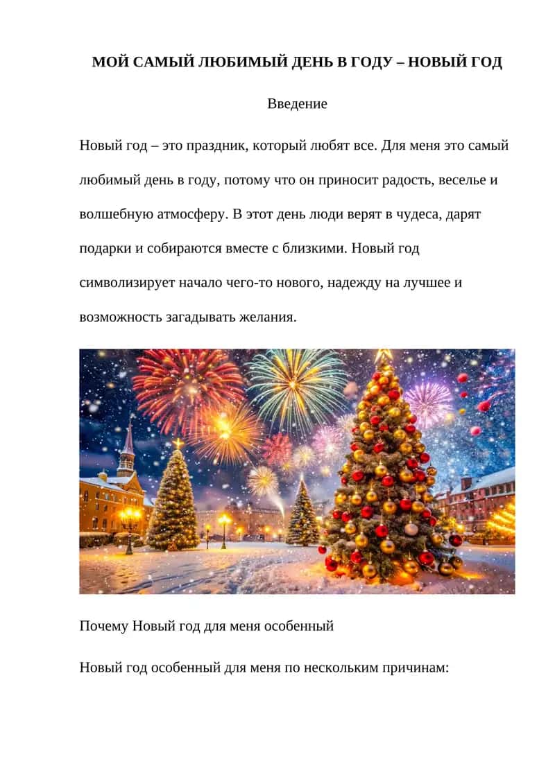 МОЙ САМЫЙ ЛЮБИМЫЙ ДЕНЬ В ГОДУ – НОВЫЙ ГОД 1