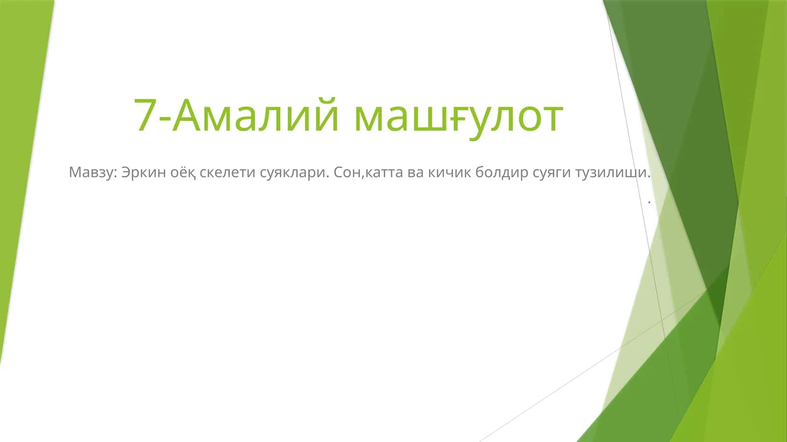 Эркин оёқ скелети суяклари 1