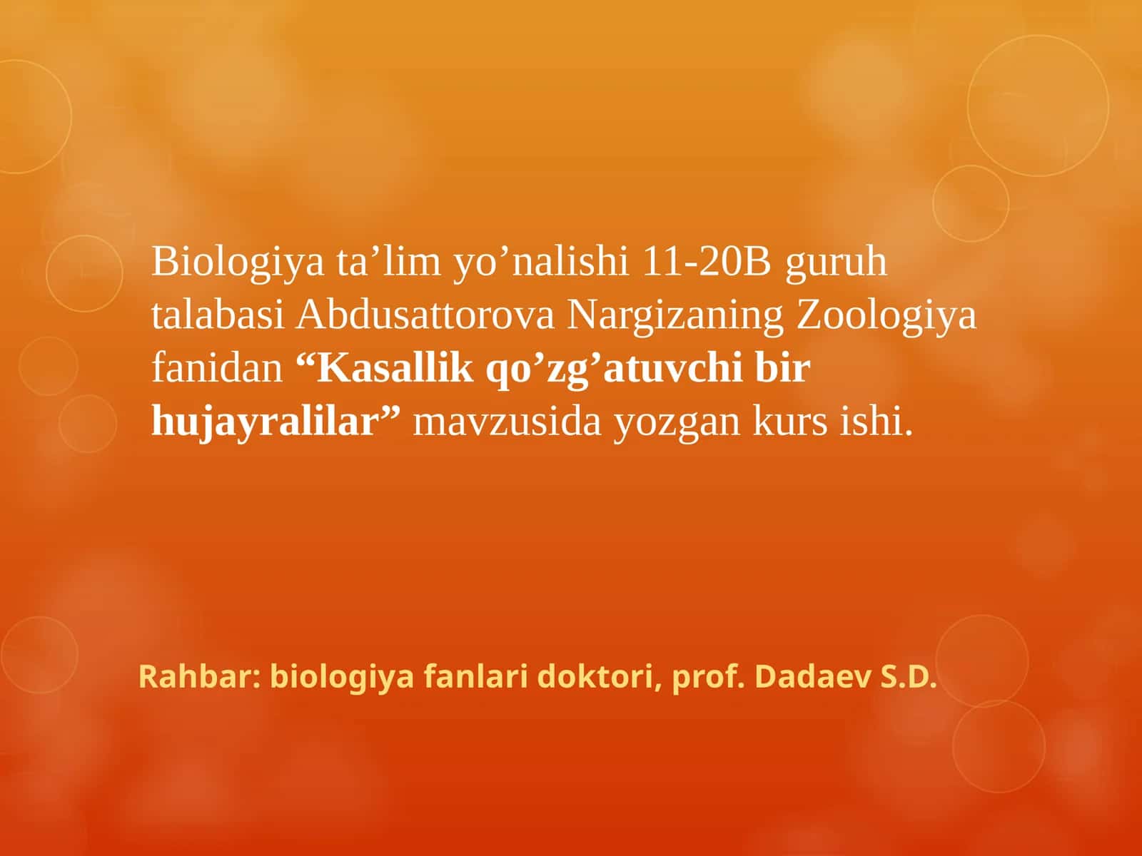 Kasallik qo’zg’atuvchi bir hujayralilar 1