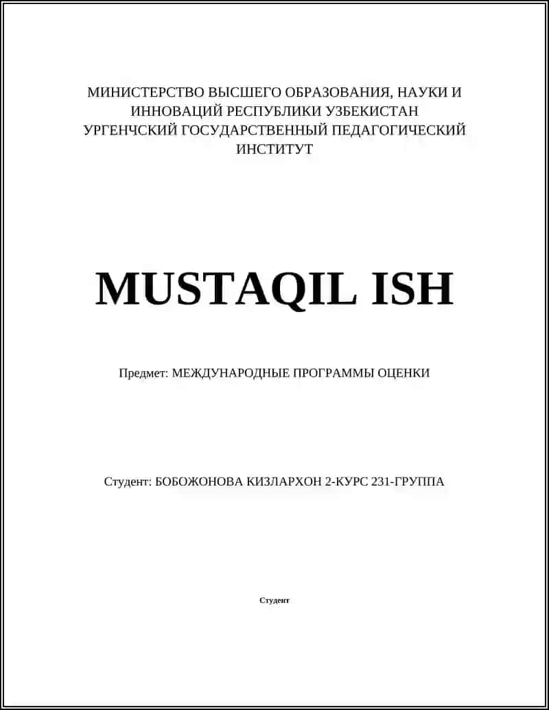 PISA (Programme for International Student Assessment)