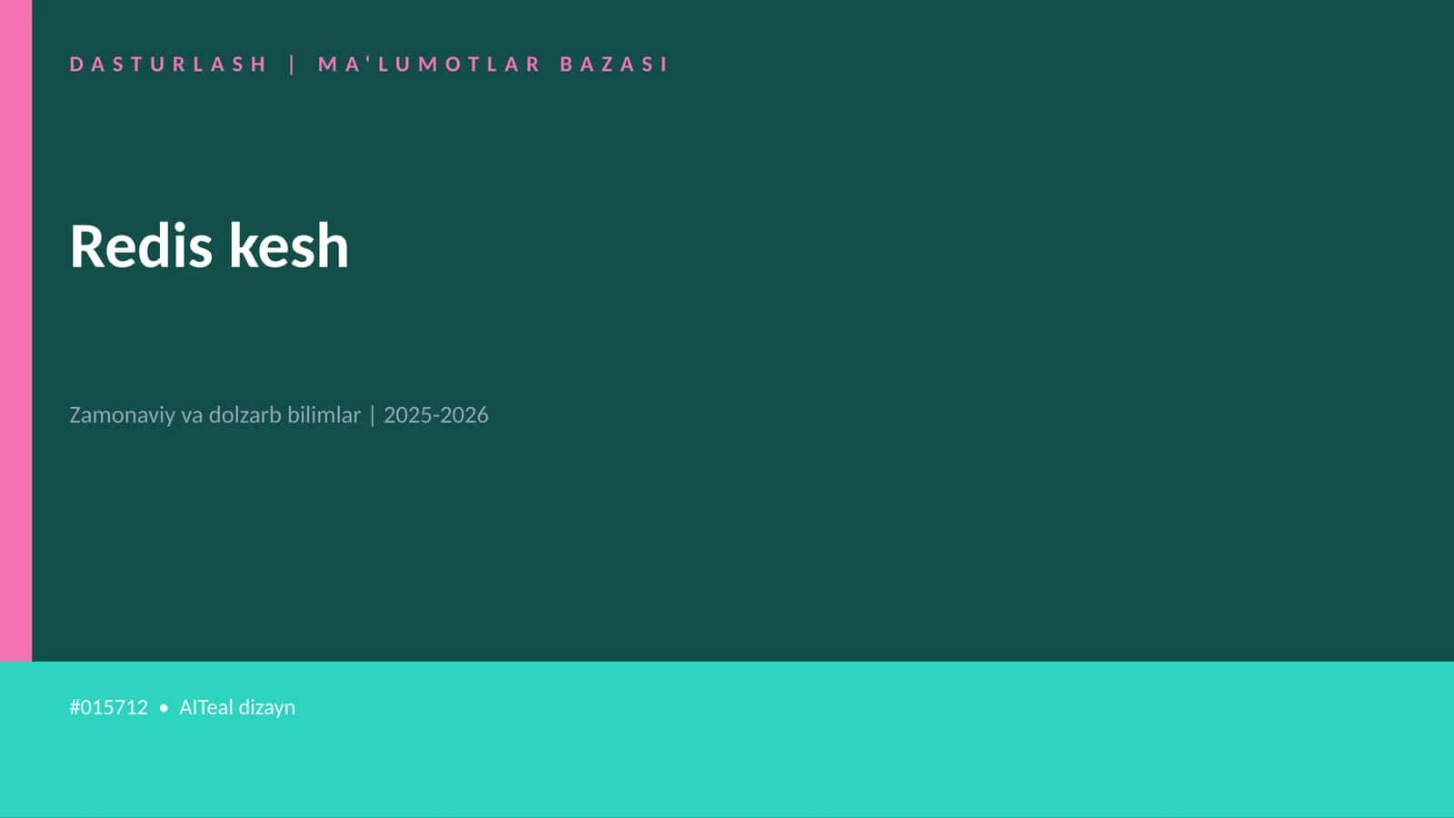 Redis kesh 1