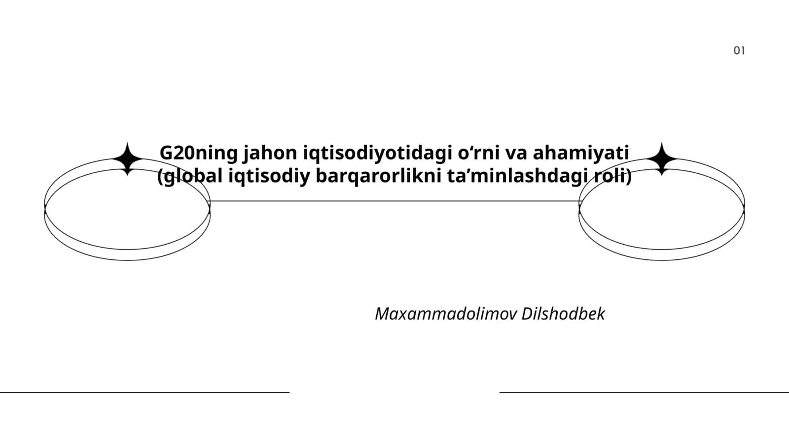 G20ning jahon iqtisodiyotidagi o‘rni va ahamiyati (global iqtisodiy barqarorlikni ta’minlashdagi roli) 1