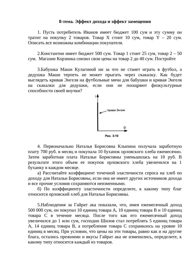 Эффект дохода и эффект замещения 1