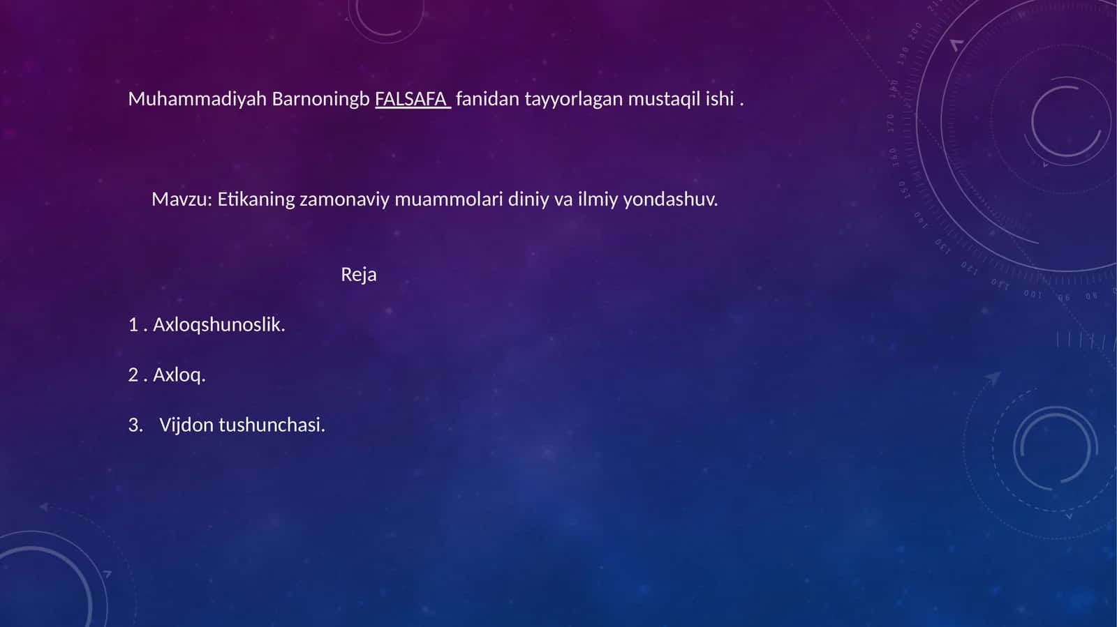 Etikaning zamonaviy muammolaridiniyva ilmiy yondashuv 1