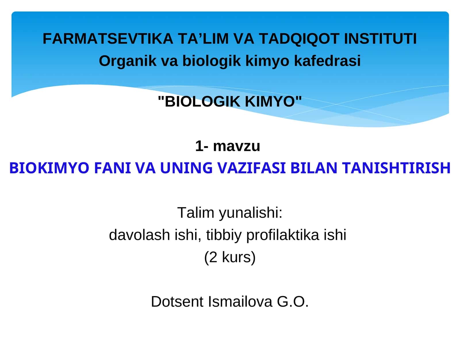 BIOLOGIK KIMYO 1