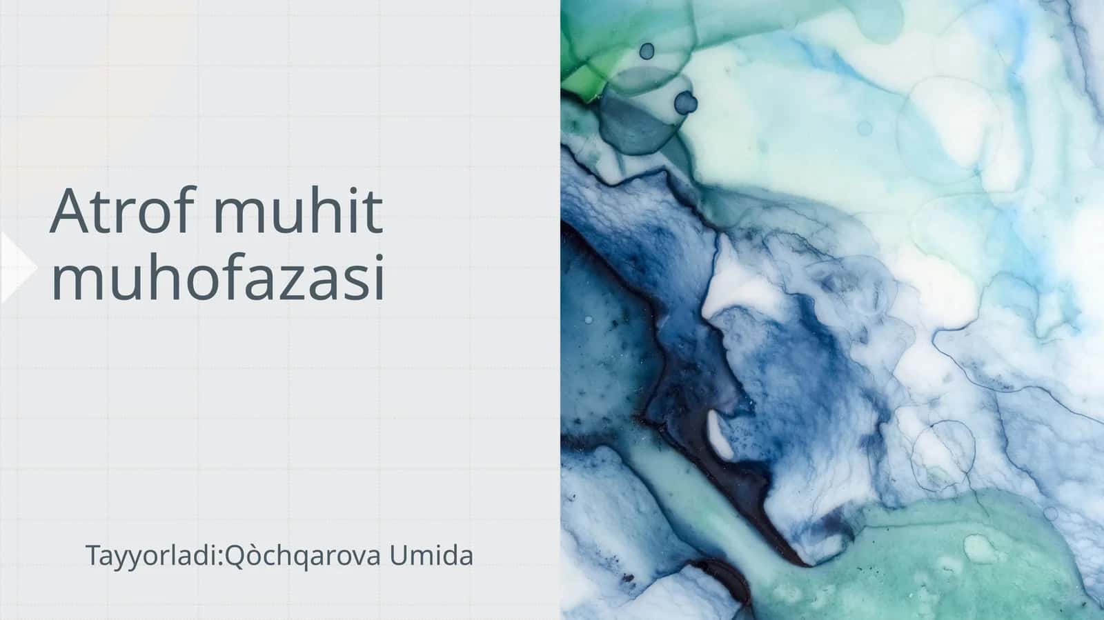 Atrofmuhitmuhofazasi 1