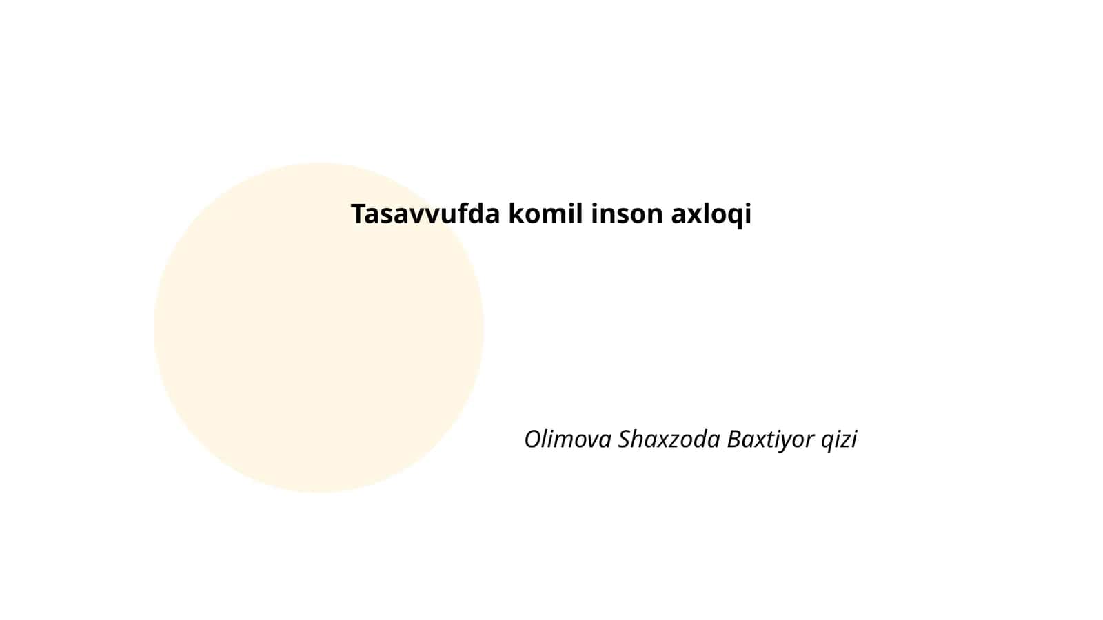 Tasavvufda komil inson axloqi 1