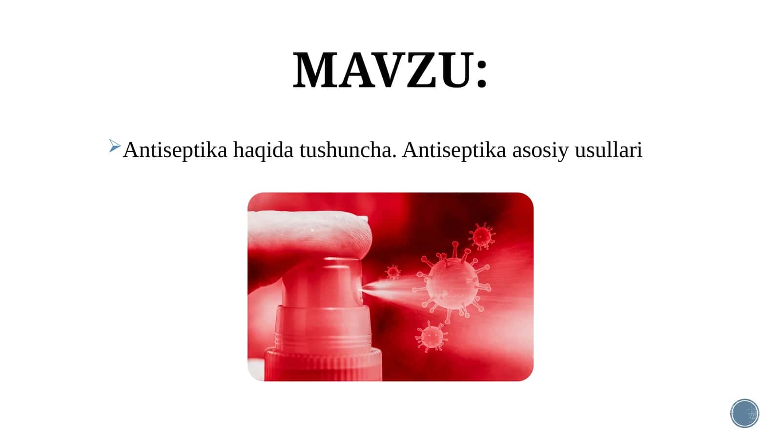 Antiseptika haqida tushuncha 1