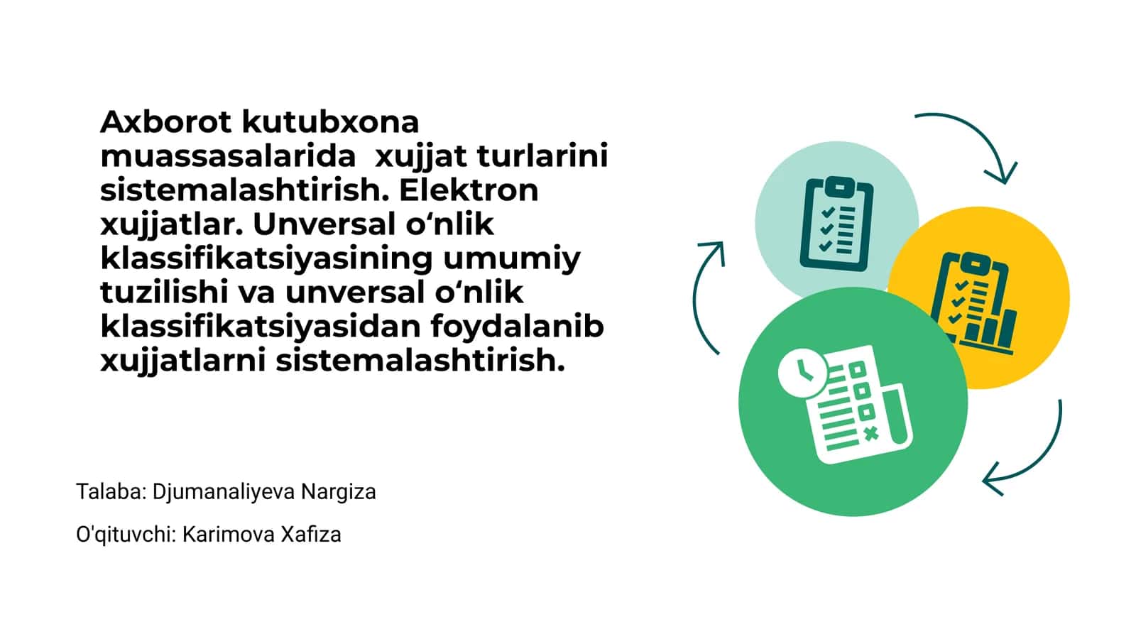 Axborot kutubxona muassasalarida xujjat turlarini sistemalashtirish 1