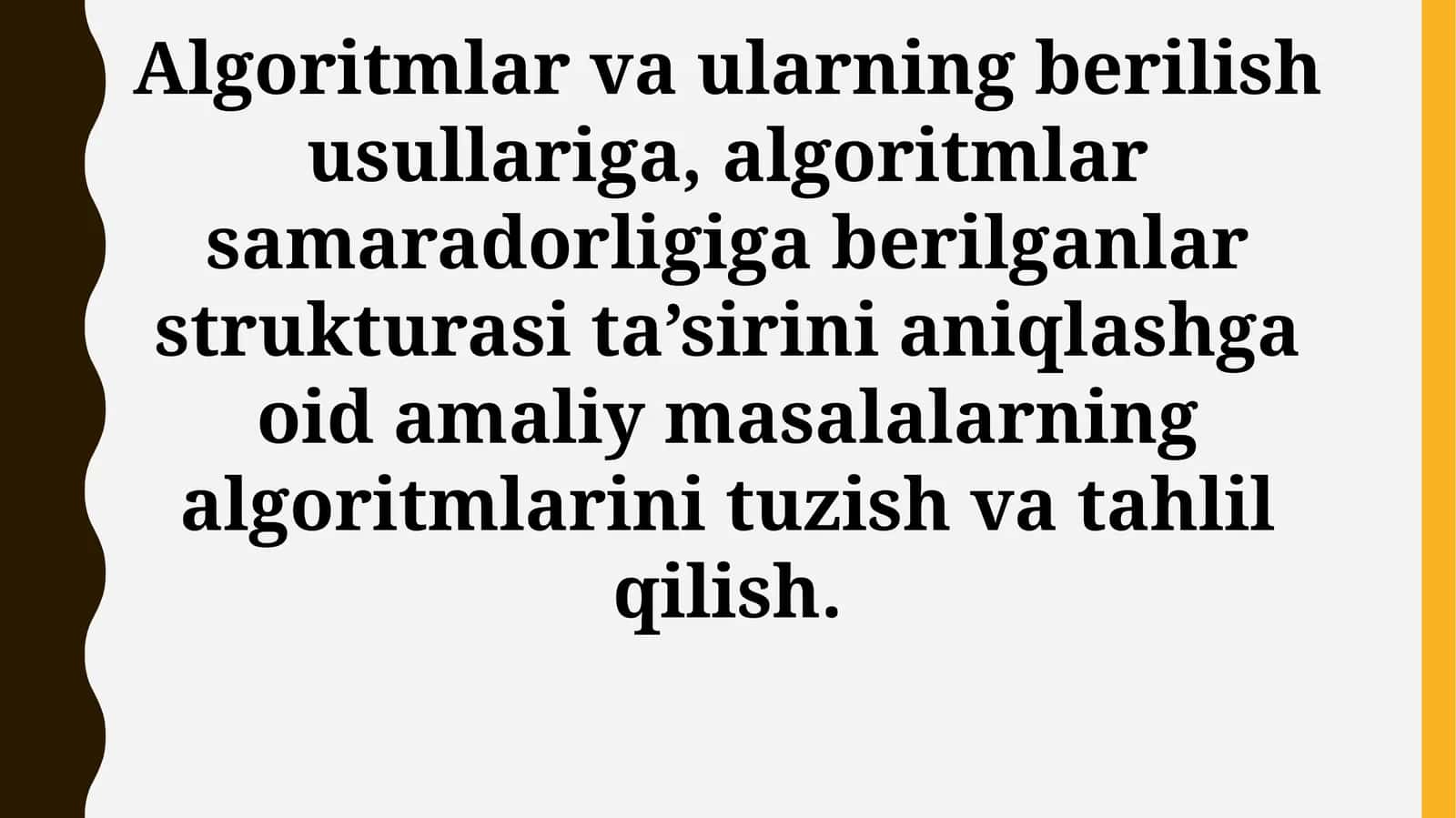 Algoritmik tahlil va tuzish 1