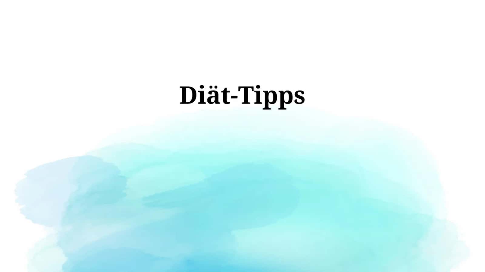 Diät-Tipps 1