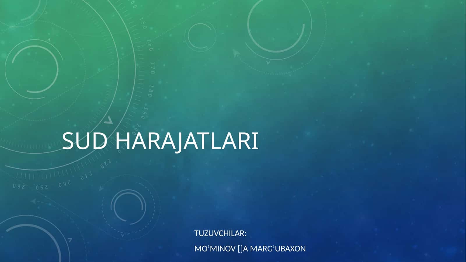 Sud harajatlari 1