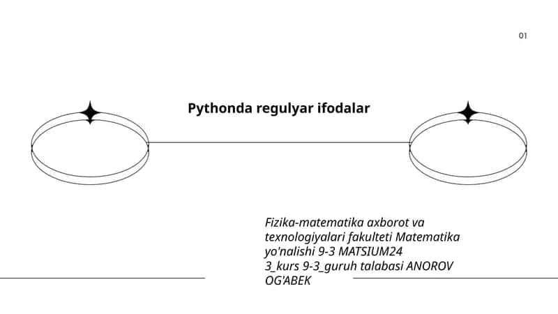 Pythonda regulyar ifodalar 1