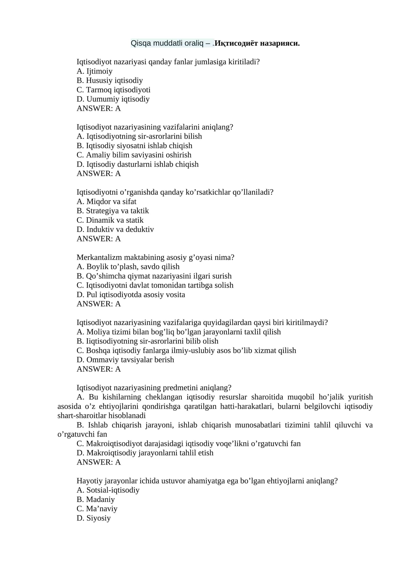 Merkantalizm maktabining asosiy g’oyasi 1