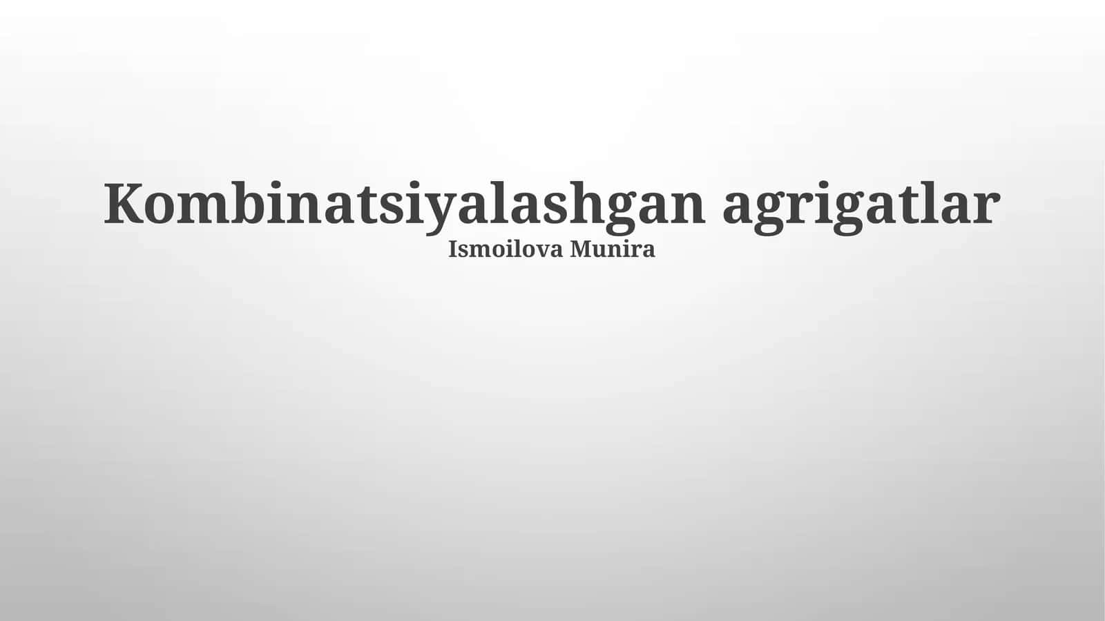 Birlashgan Agregatlar 1