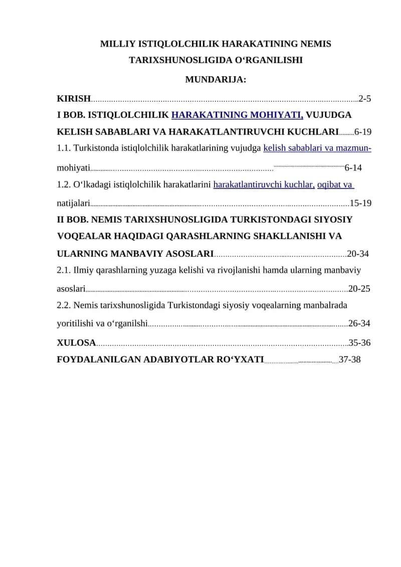 MILLIY ISTIQLOLCHILIK HARAKATINING NEMIS TARIXSHUNOSLIGIDA O‘RGANILISHI 1